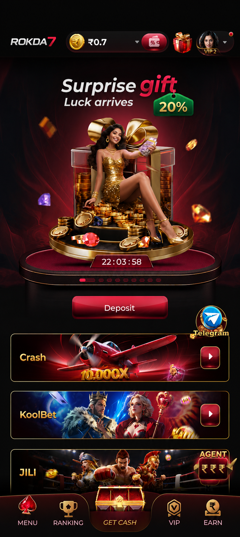 Rokda7 Home Screen — Surprise Gift 20% Bonus
