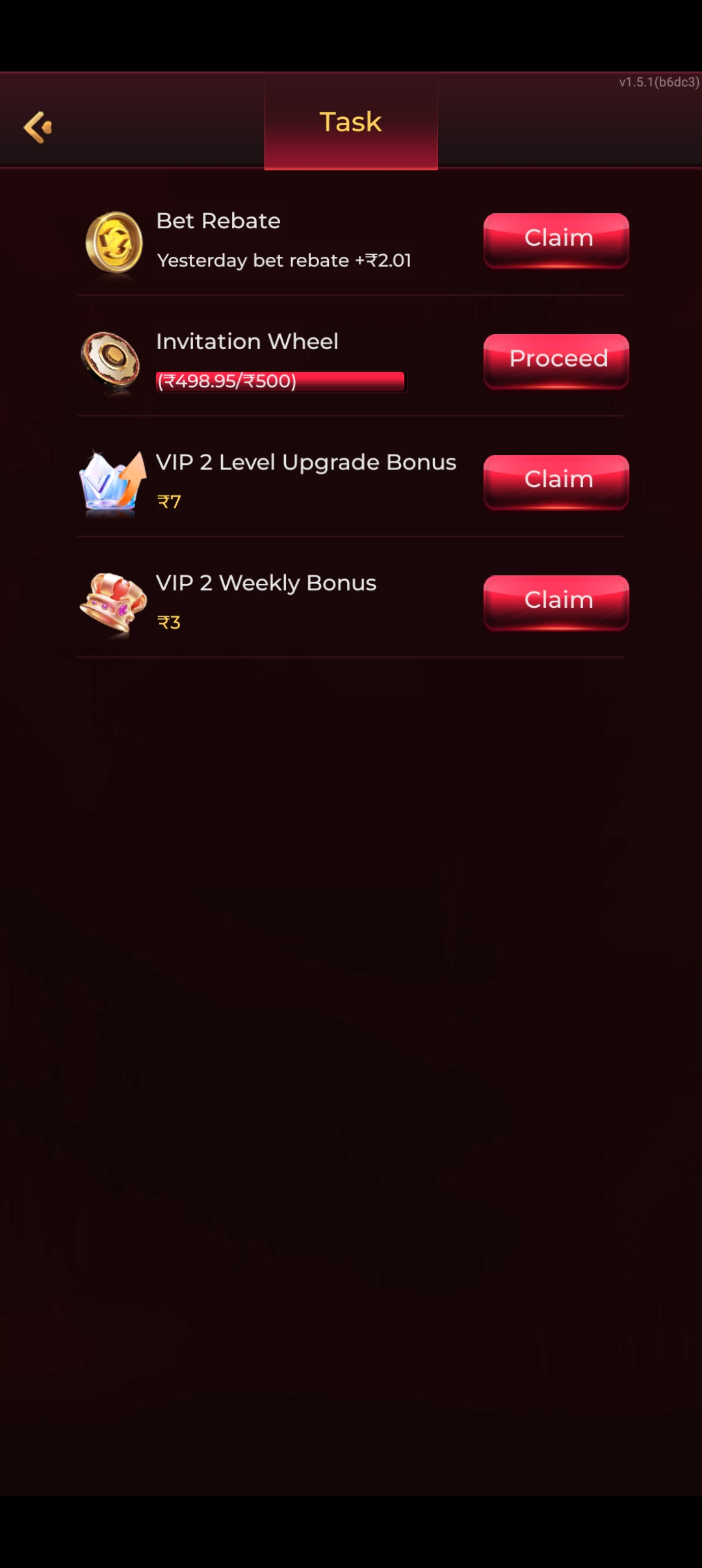 Rokda7 Daily Tasks — Bet Rebate and VIP Bonuses