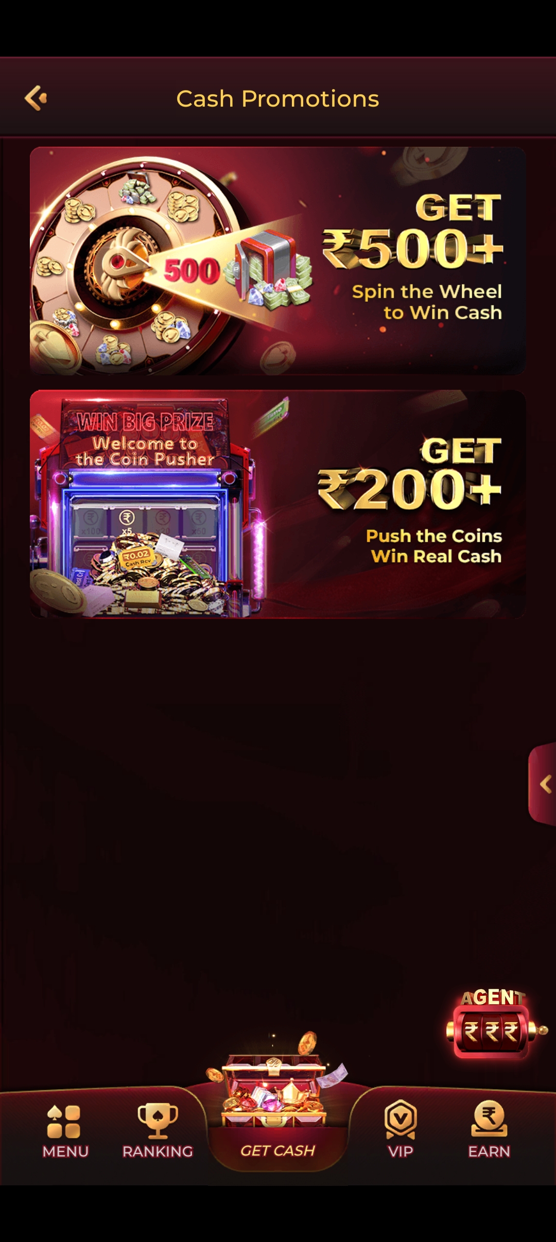 Rokda7 Cash Promotions — Spin the Wheel and Coin Pusher