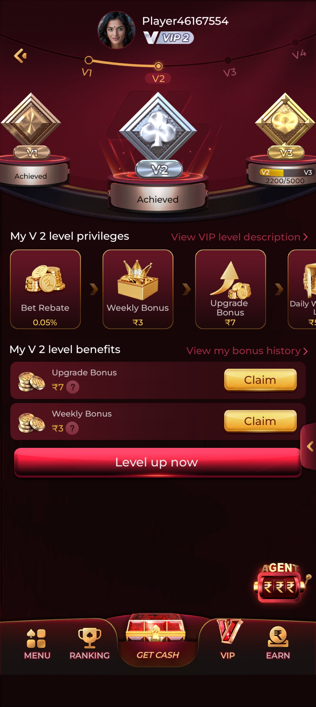 Rokda7 VIP Level V2 — Privileges and Weekly Bonus